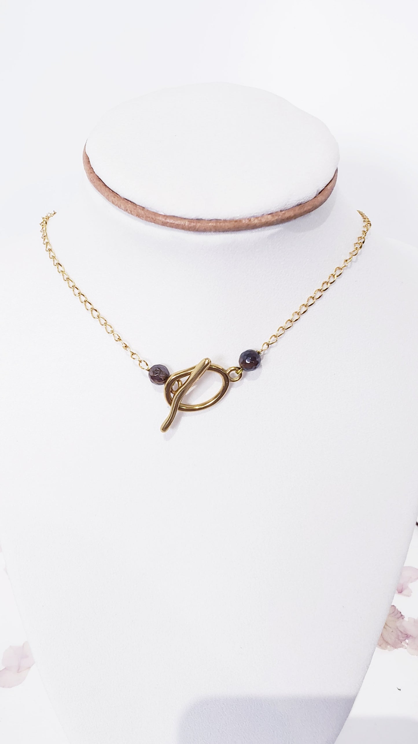 Collar con Cierre de palanca en T en de acero inoxidable, un hermoso Dije Desmontable de caracol Natural - K.Beloved LLC