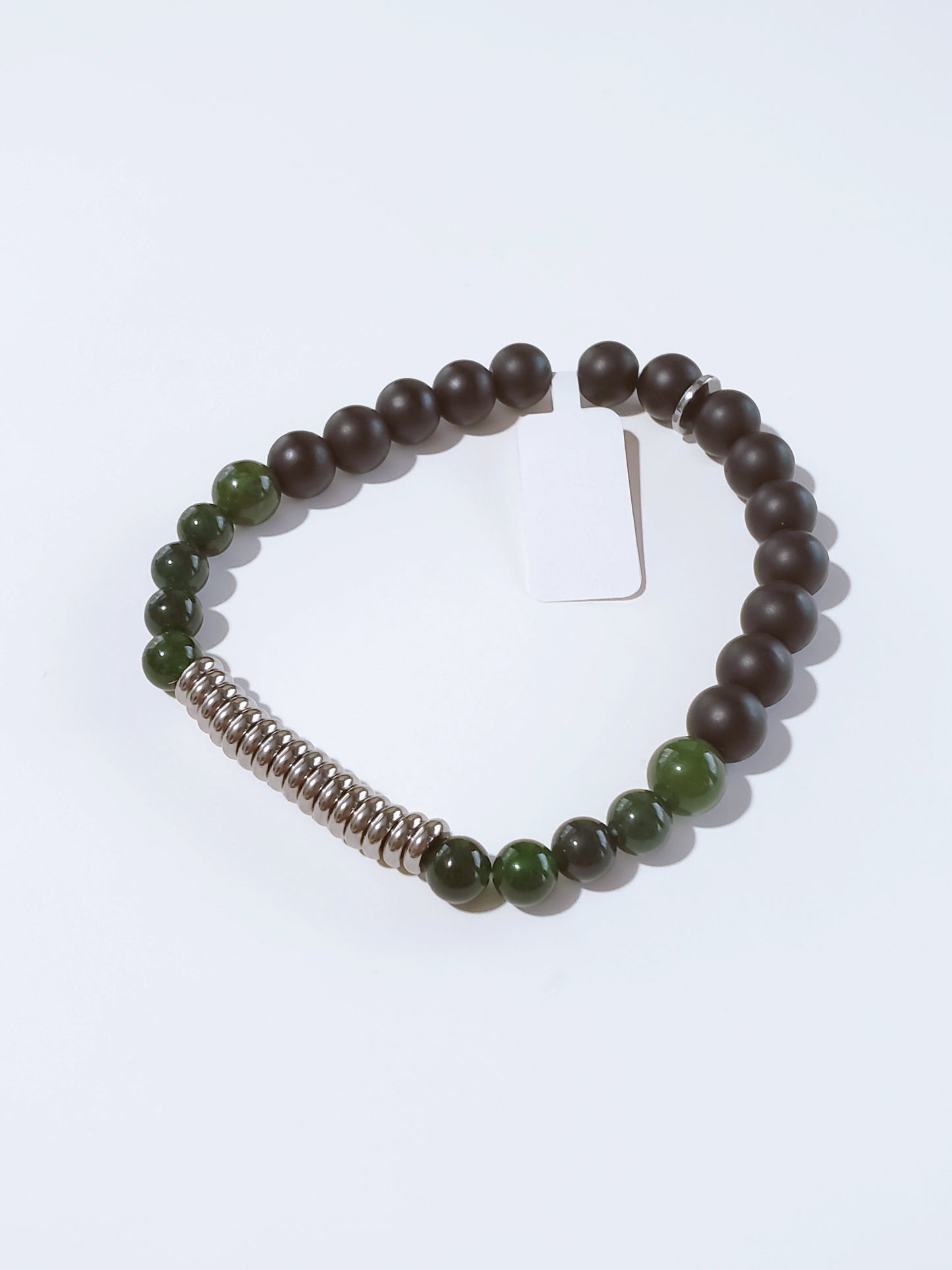 Men's bracelet with Green Quartz