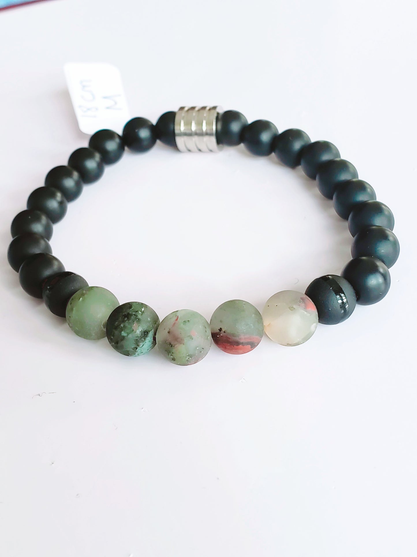 African and Onyx Elastic Bracelet (Men) - K.Beloved LLC