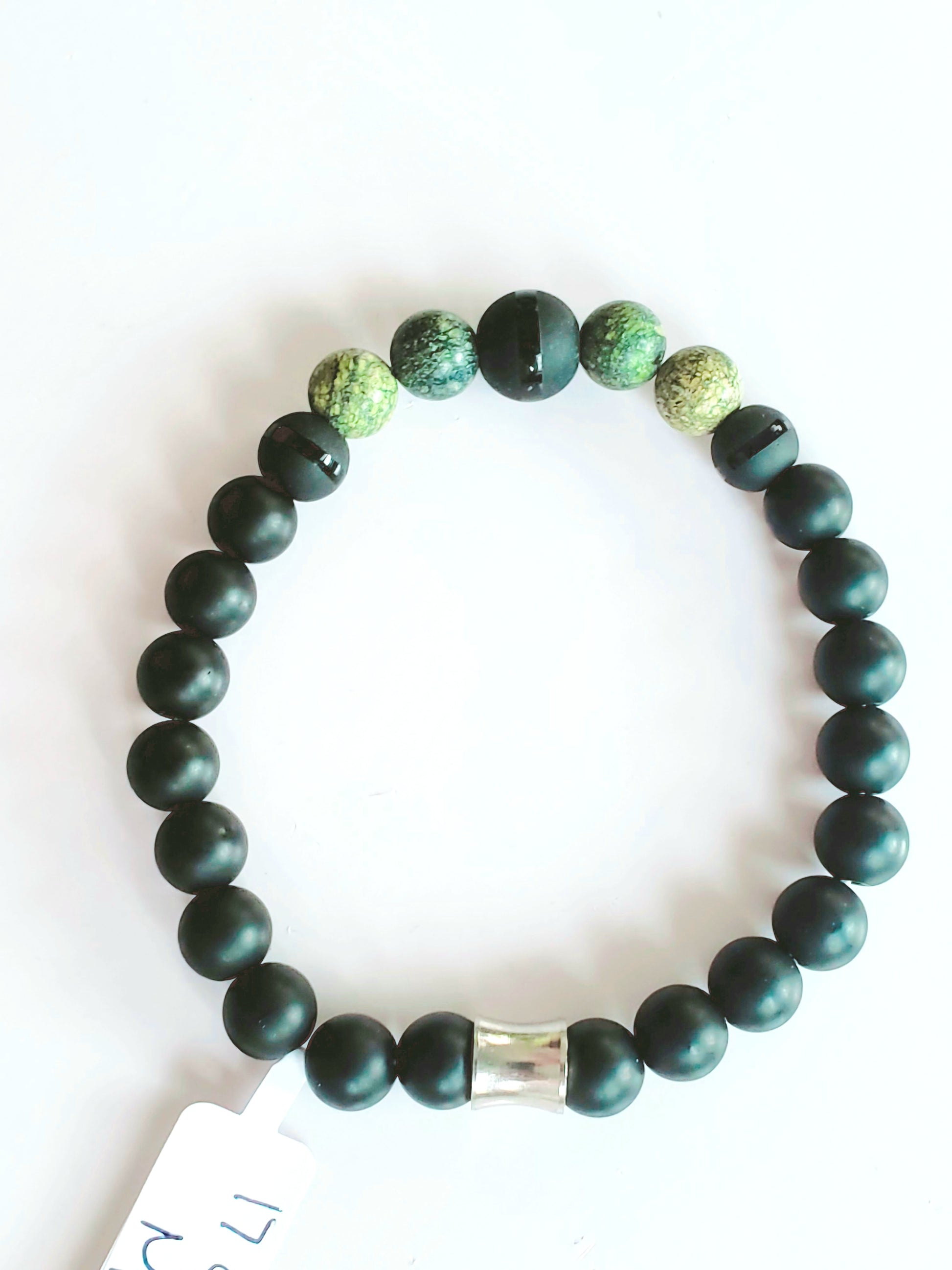 Green jasper Elastic Bracelet (Men) - K.Beloved LLC