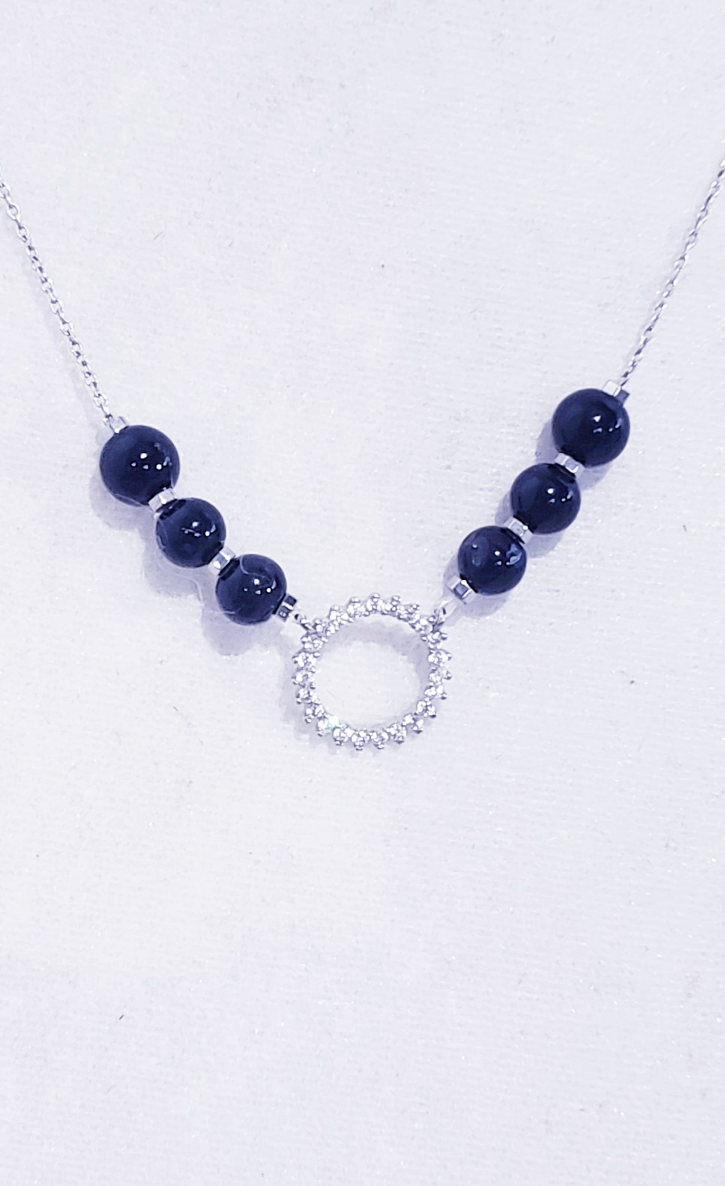 Black Agate Necklace and Earrings Set. - K.Beloved LLC
