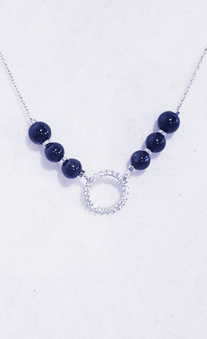 Black Agate Necklace and Earrings Set. - K.Beloved LLC