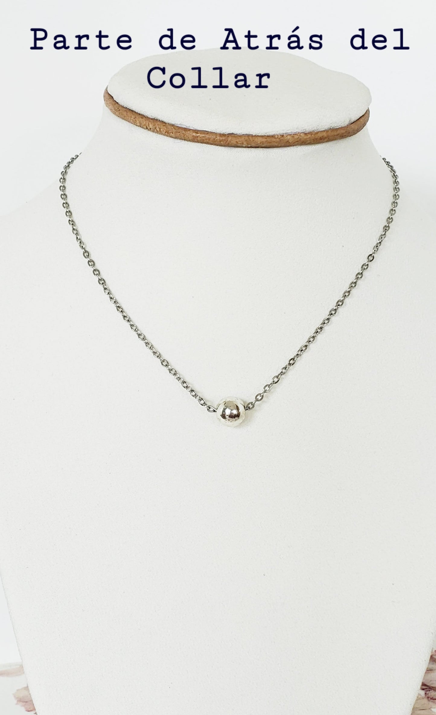 Collar en Acero Inoxidable con Dijes desmontables del Mapa De P.R. en Resina color Pastel Durazno - K.Beloved LLC