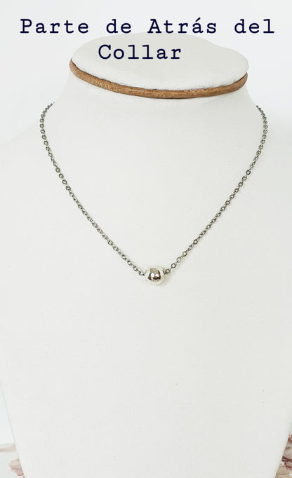Collar en Acero Inoxidable con Dijes desmontables del Mapa De P.R. en Resina color Pastel Durazno - K.Beloved LLC