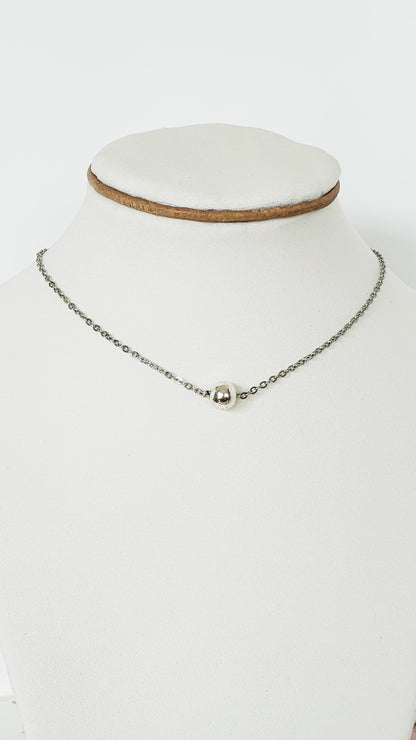 Collar en Acero Inoxidable con Dijes desmontables del Mapa De P.R. en Resina color  Durazno - K.Beloved LLC