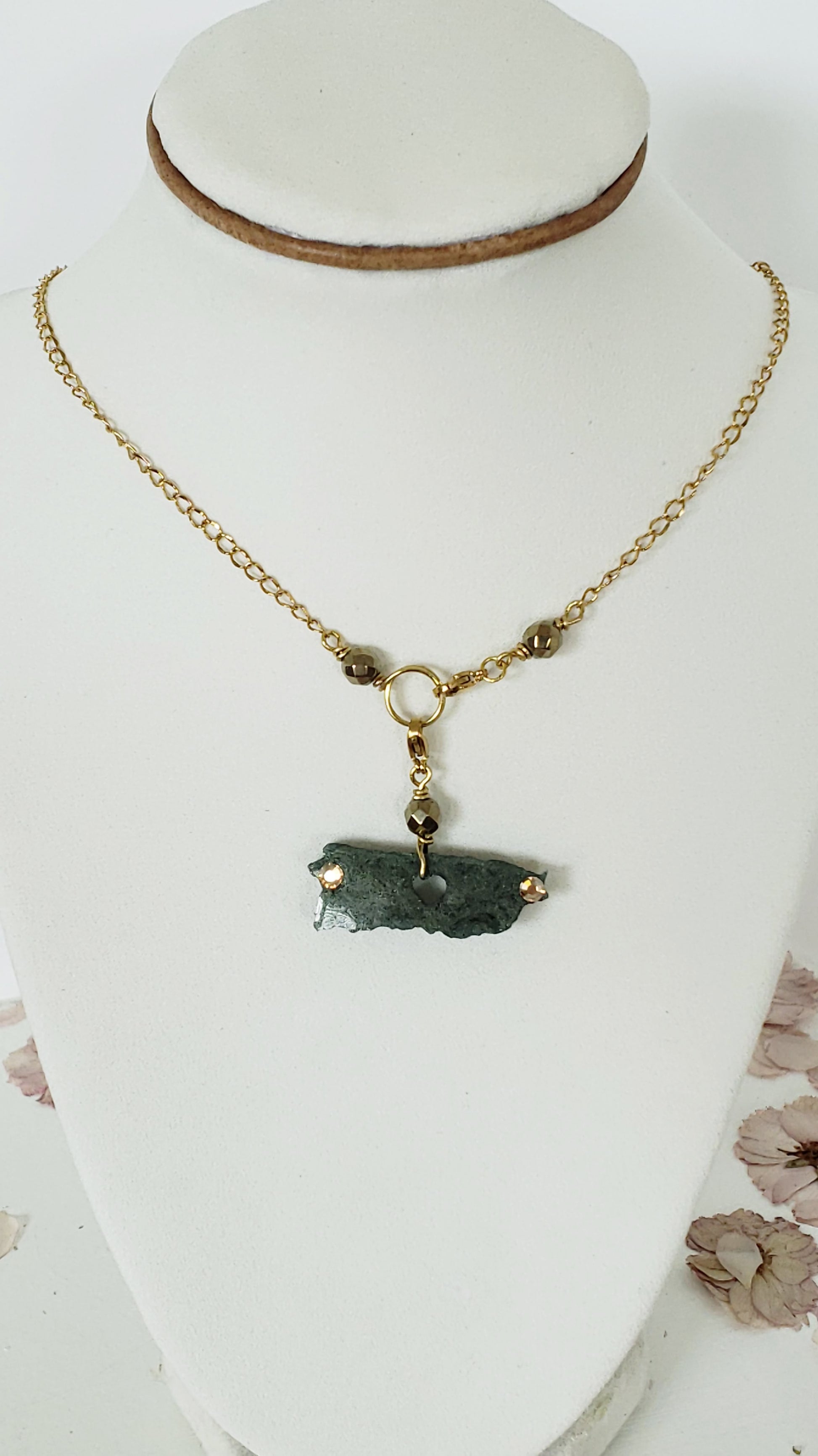 Collar en Acero Inoxidable con Dijes desmontables del Mapa De P.R. en Resina color Verde - K.Beloved LLC