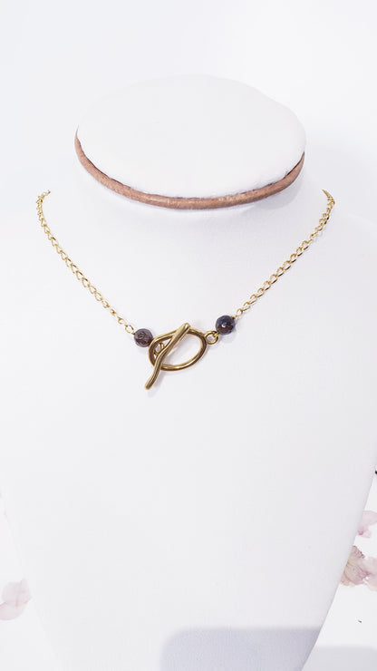 Collar con Cierre de palanca en T en de acero inoxidable, un hermoso Dije Desmontable de caracol Natural - K.Beloved LLC