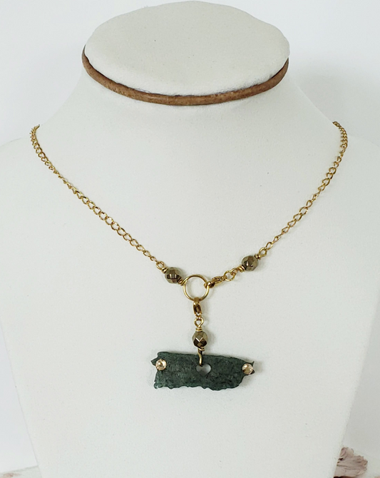 Collar en Acero Inoxidable con Dijes desmontables del Mapa De P.R. en Resina color Verde - K.Beloved LLC
