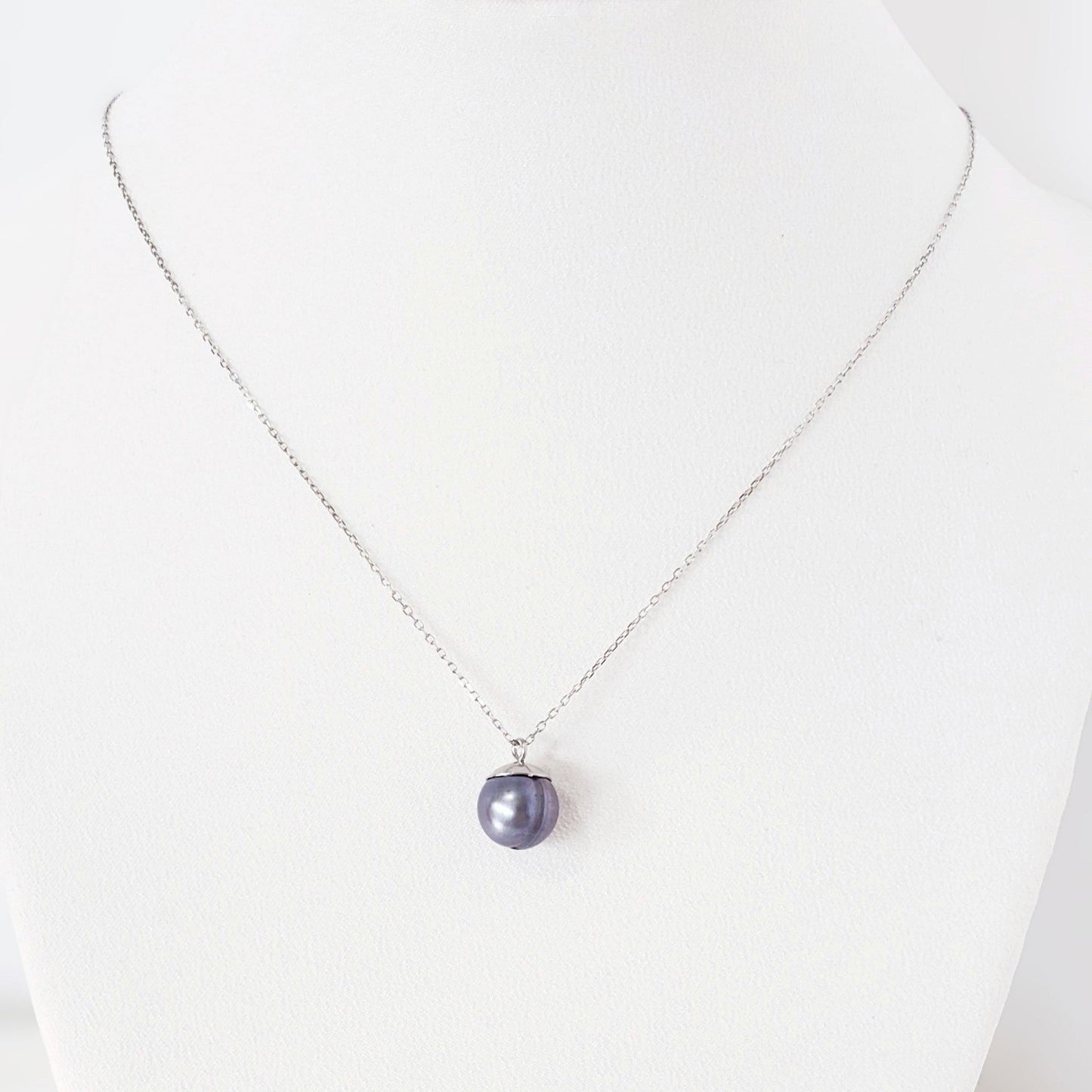 Delicado Collar en Plata 925 con una Hermosa y Delicada Perla de Tahiti Genuina - K.Beloved LLC