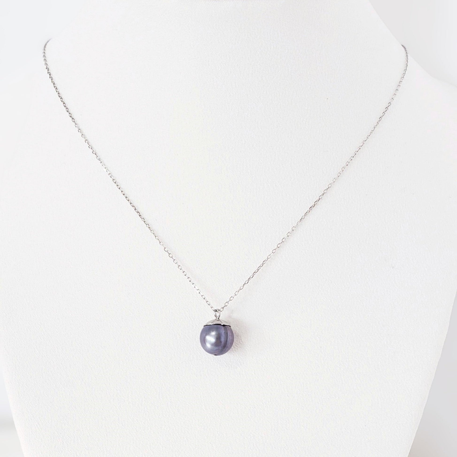 Delicado Collar en Plata 925 con una Hermosa y Delicada Perla de Tahiti Genuina - K.Beloved LLC
