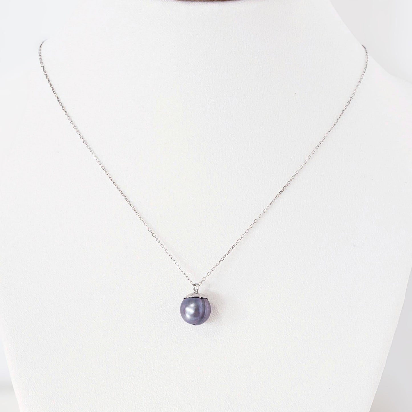 Delicado Collar en Plata 925 con una Hermosa y Delicada Perla de Tahiti Genuina - K.Beloved LLC