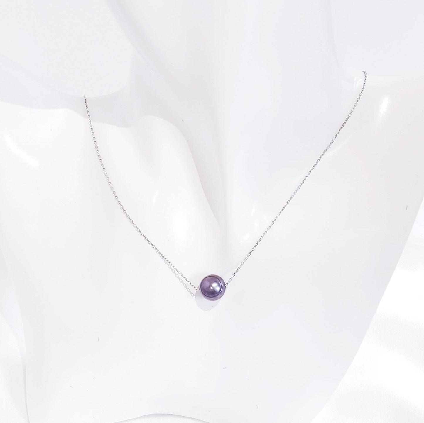 Delicado Collar en Plata 925 con Hermosa Perla Tahití Genuina - K.Beloved LLC