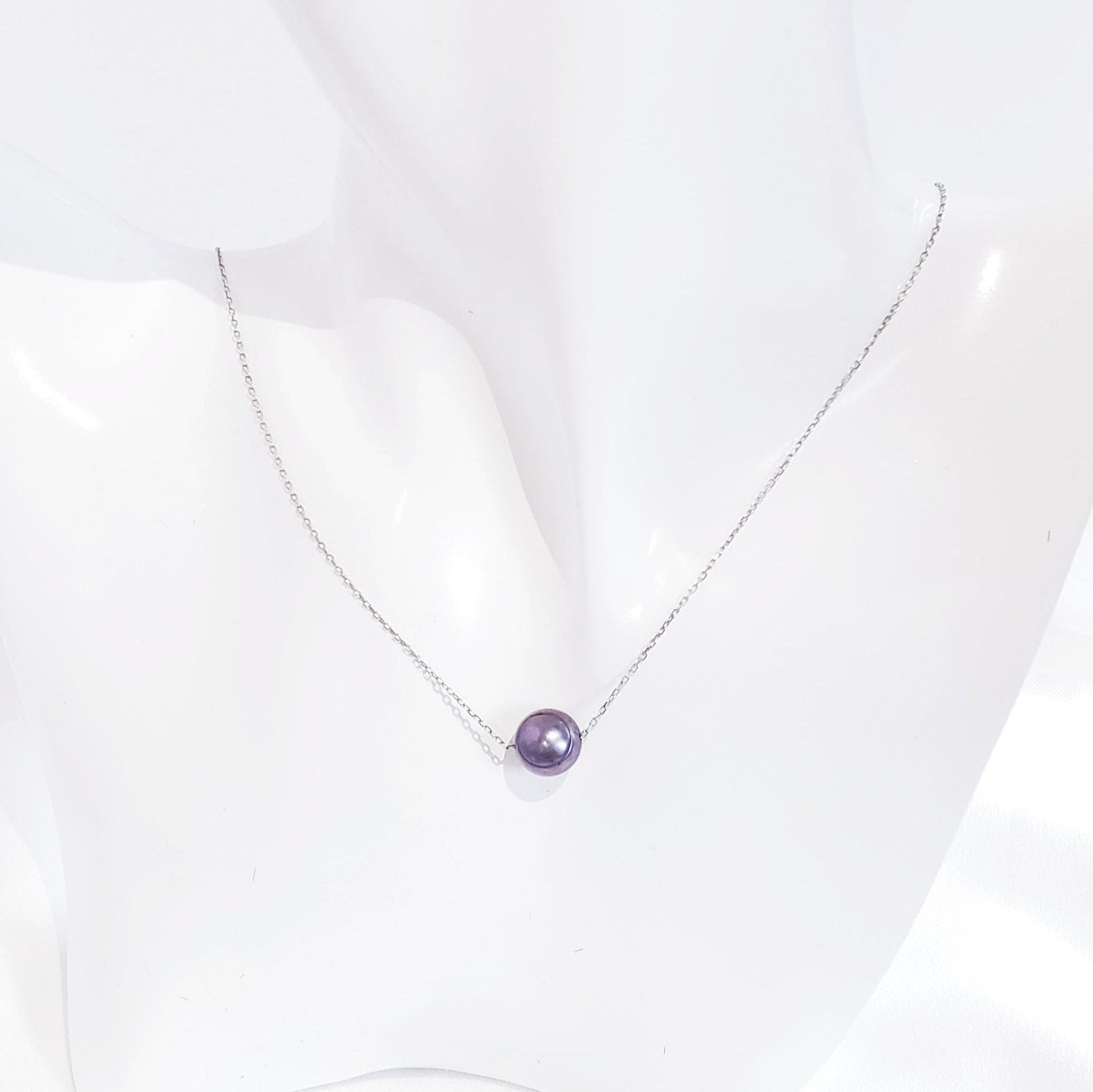 Delicado Collar en Plata 925 con Hermosa Perla Tahití Genuina - K.Beloved LLC