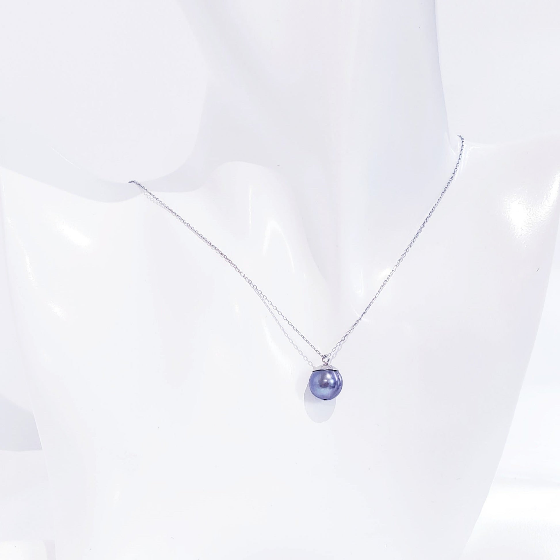Delicado Collar en Plata 925 con una Hermosa y Delicada Perla de Tahiti Genuina - K.Beloved LLC