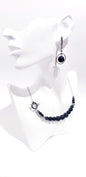 Conjunto de Collar y Aretes está elaborado en acero inoxidable con bellas  piedra de Agata y Onix negra. - K.Beloved LLC
