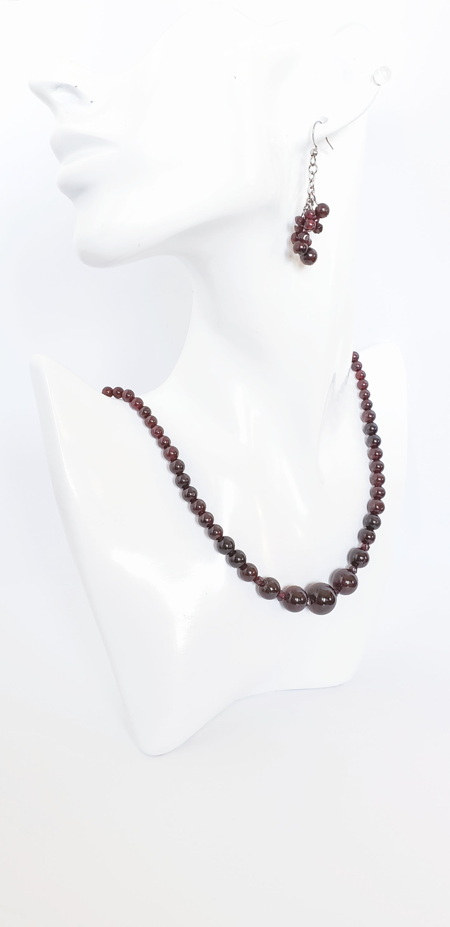 Garnet Necklace and Earrings Set - K.Beloved LLC