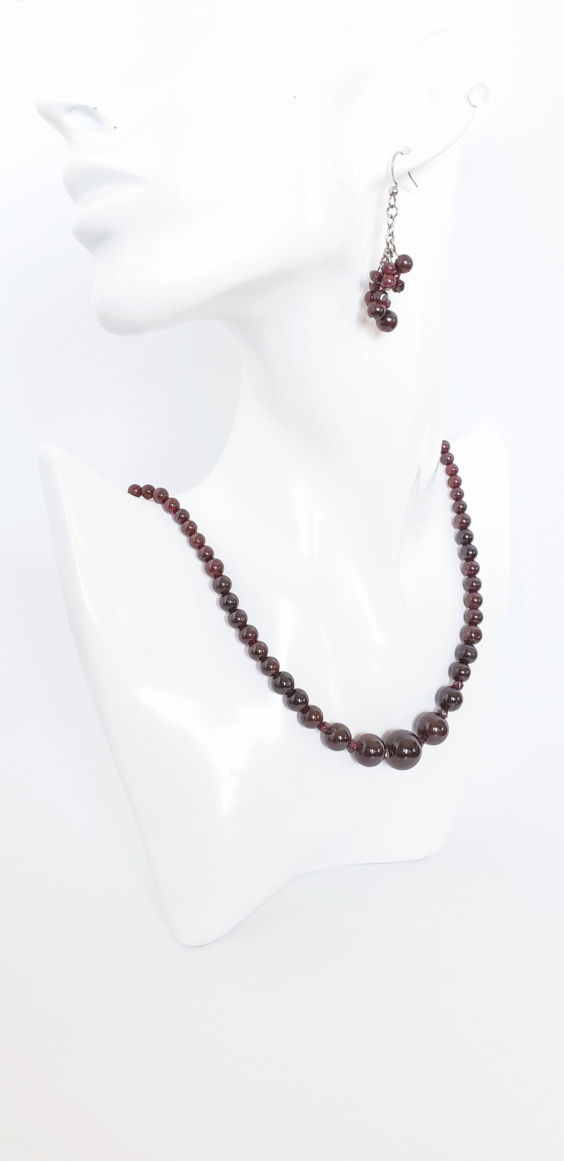 Garnet Necklace and Earrings Set - K.Beloved LLC