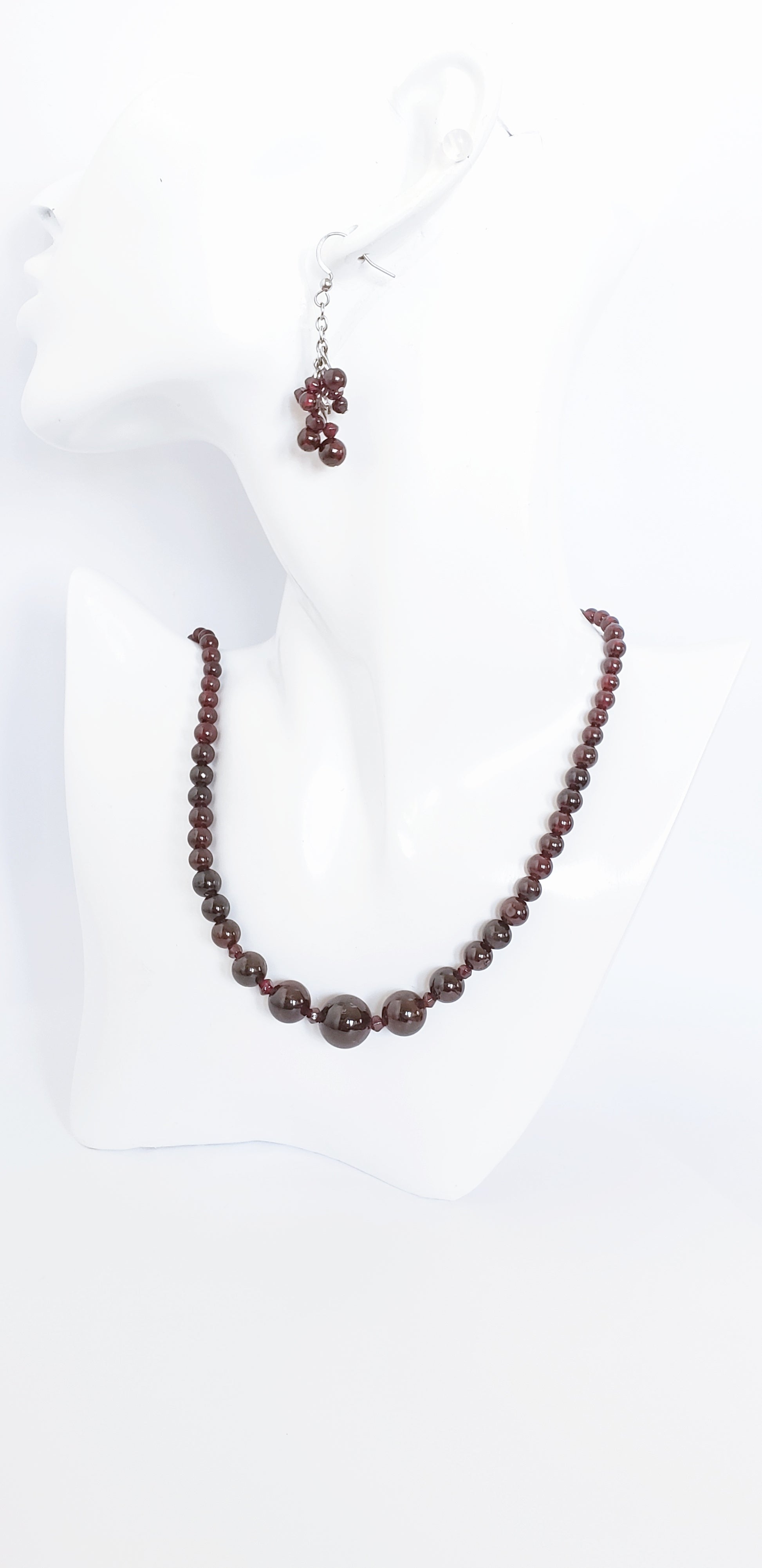 Garnet Necklace and Earrings Set - K.Beloved LLC