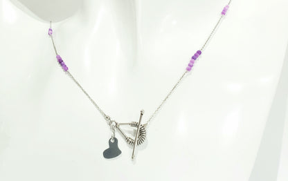 Collar de Plata 925 ,elaborado con Concha de Nácar  Genuino,un Colgante Capiz. El cierre en forma de lágrima de Plata 925 ,en Combinación con unos Pendientes Delicado - K.Beloved LLC