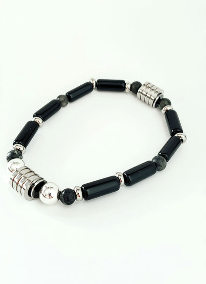Brazalete  de Obsidiana Negra , Protección Implacable. Canaliza tu fuerza interior y proyecta autoridad con estilo. - K.Beloved LLC