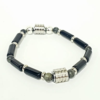 Brazalete  de Obsidiana Negra , Protección Implacable. Canaliza tu fuerza interior y proyecta autoridad con estilo. - K.Beloved LLC