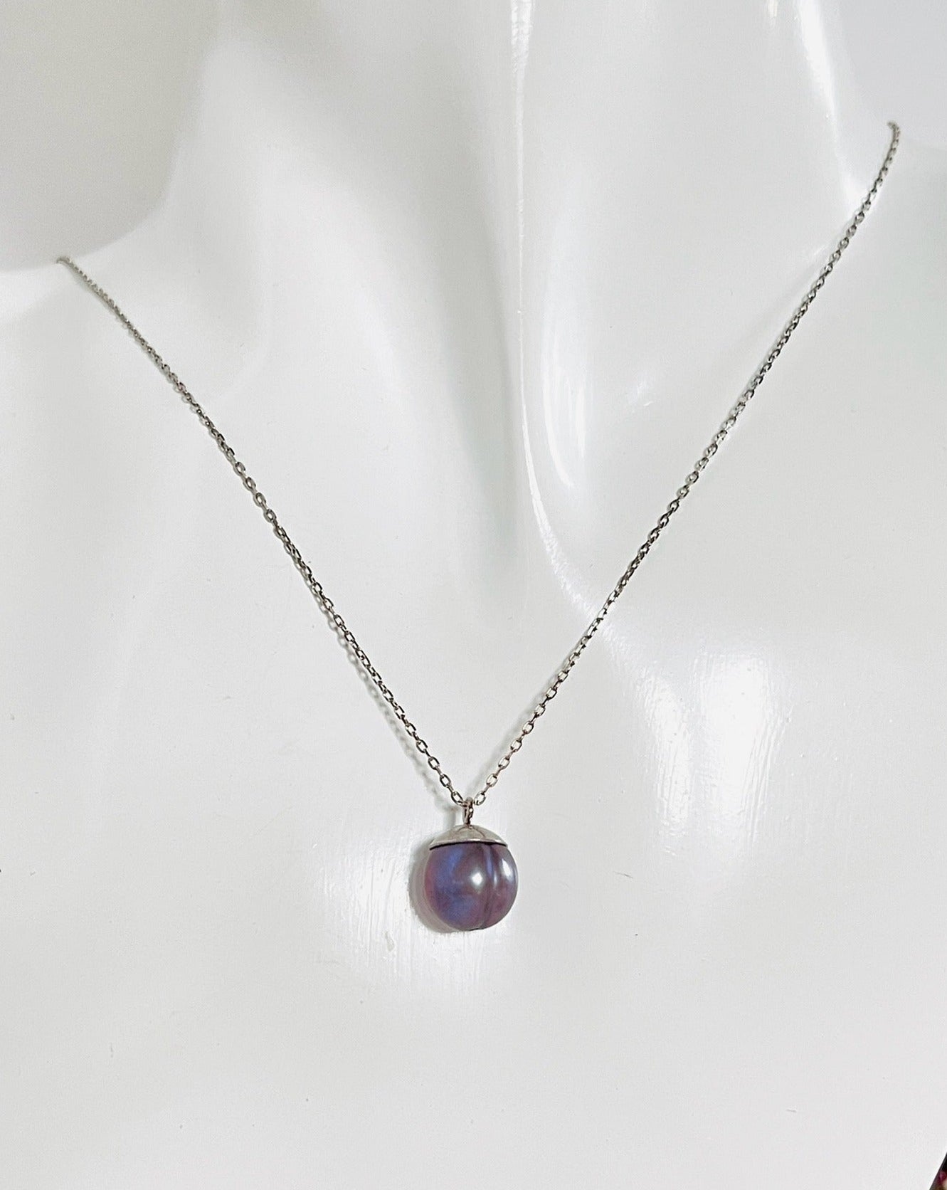 Delicado Collar en Plata 925 con una Hermosa y Delicada Perla de Tahiti Genuina - K.Beloved LLC
