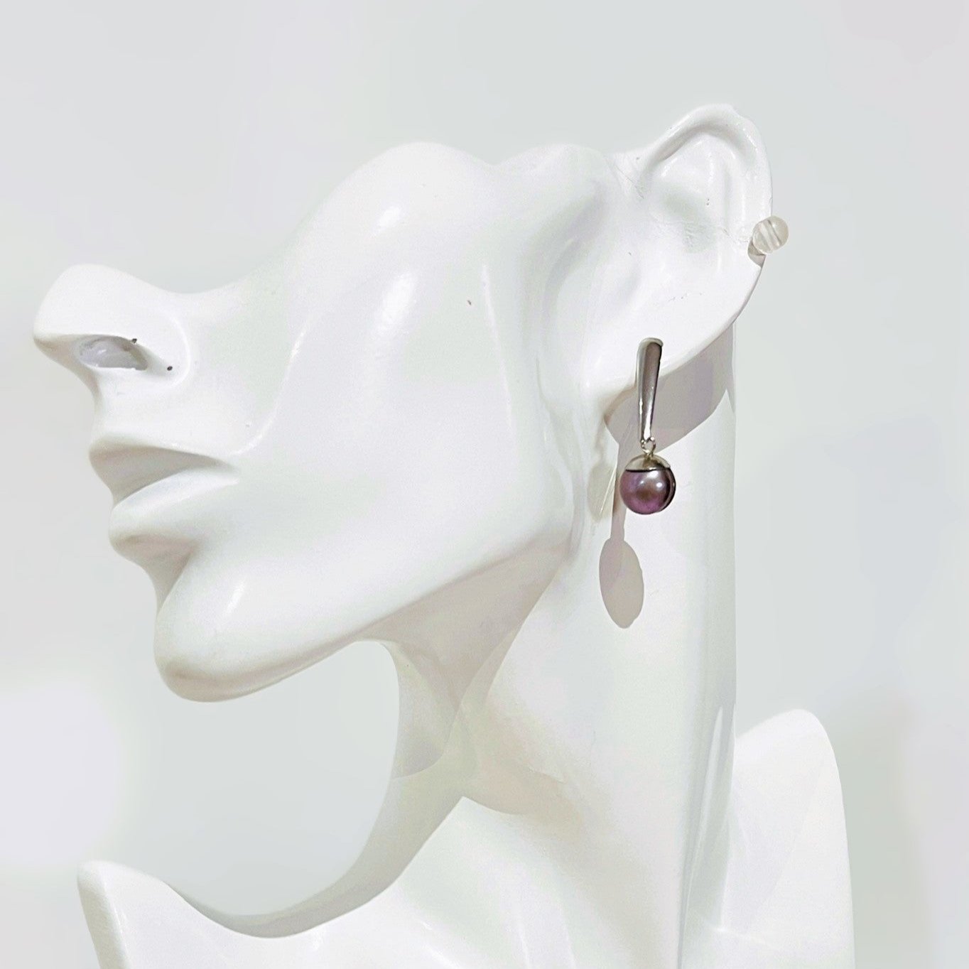 Aretes en Acero Inoxidable Perlas Tahiti - K.Beloved LLC