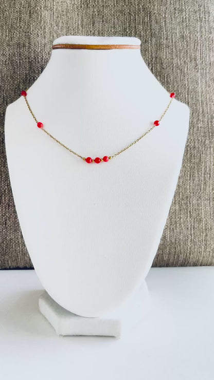 Collar en Acero Inoxidable con Perla de concha de nácar