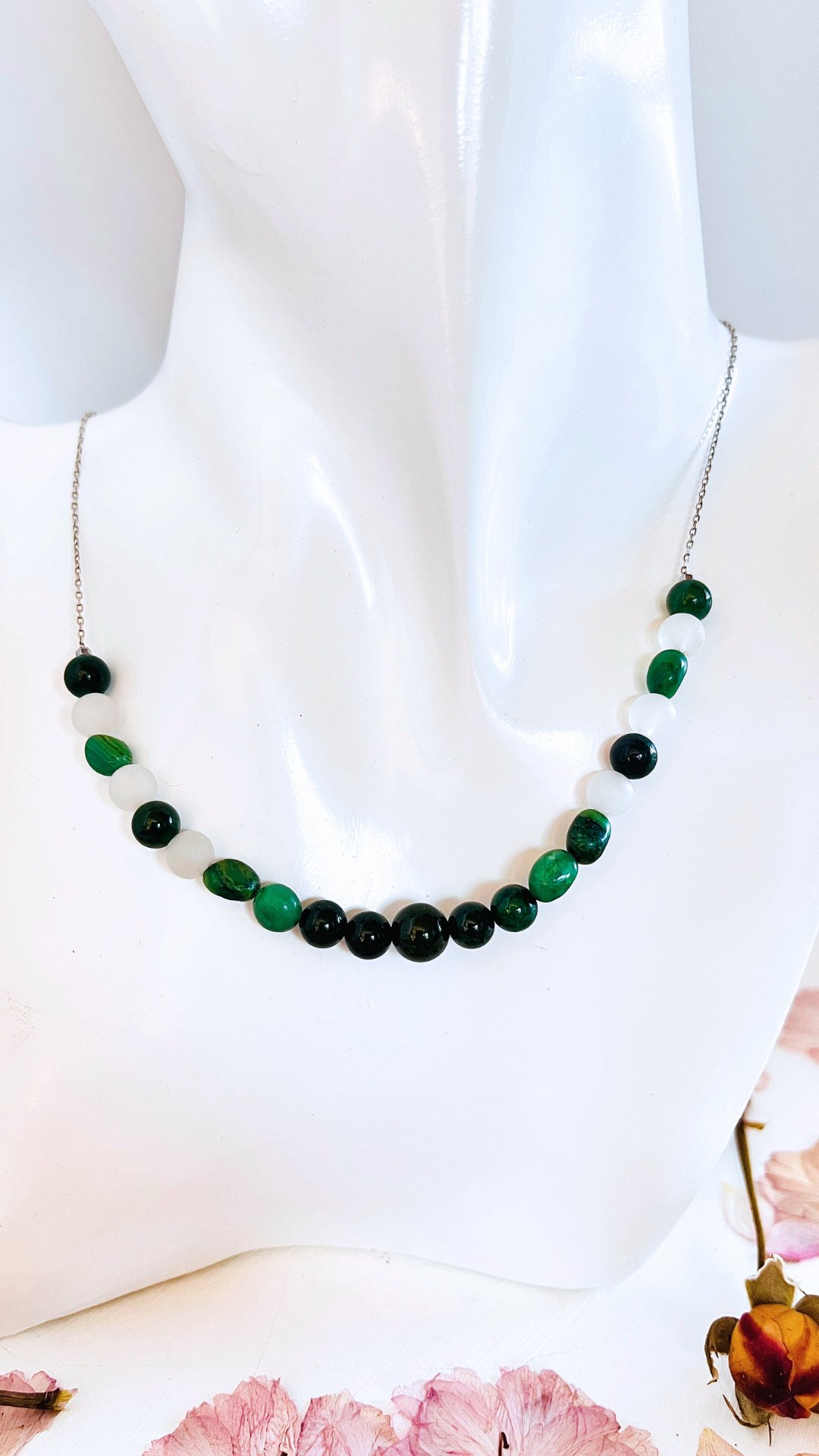 African Aventurine Necklace and Earrings Set. - K.Beloved LLC